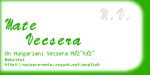 mate vecsera business card